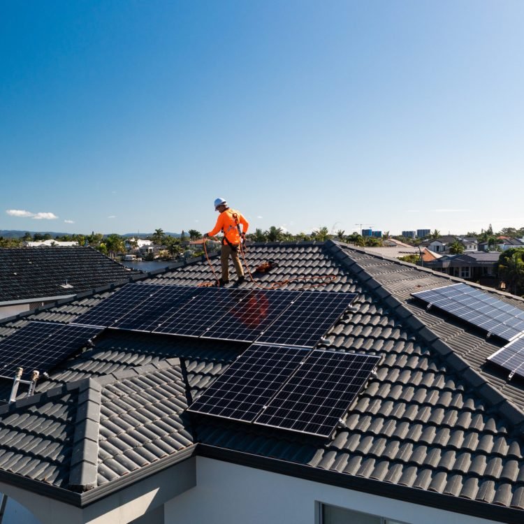 full roof repair with solar panels