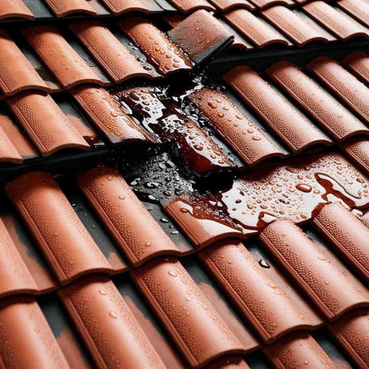 broken roof tiles